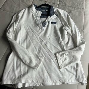 LL Bean Soft Cotton Rugby Henley Pullover Long Sleeve Women's Regular Sz L EUC